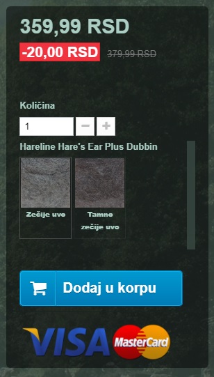 Time Fly Fishing dodavanje proizvoda u korpu